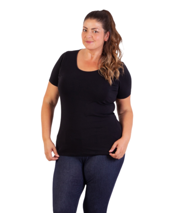 Steenholt Harmony Dame  -shirt Plus Size Black 46