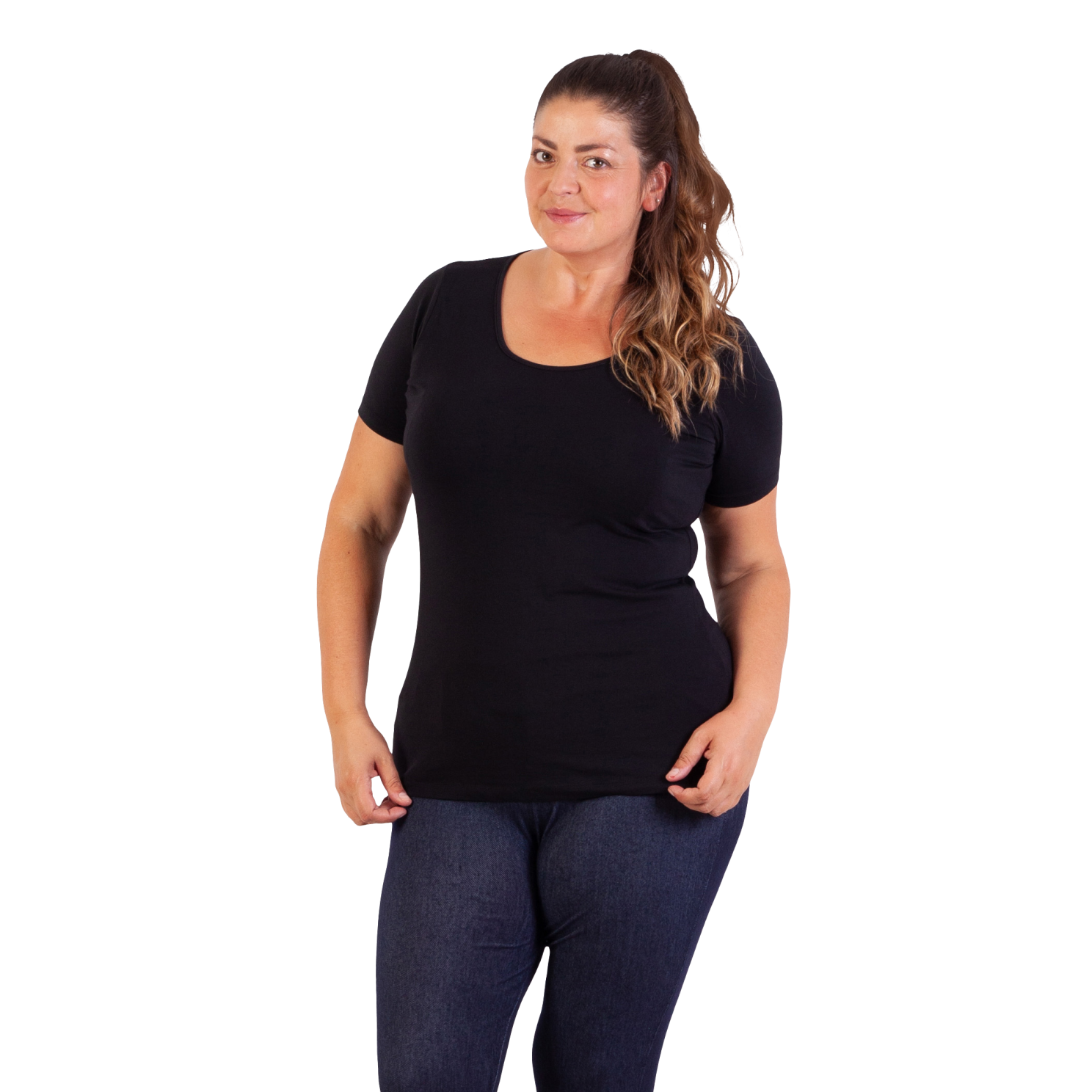 Steenholt Harmony Dame -shirt Plus Size Black 46