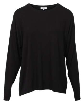 Steenholt Joan Dame Langærmet  -shirt Plus Size Black 48