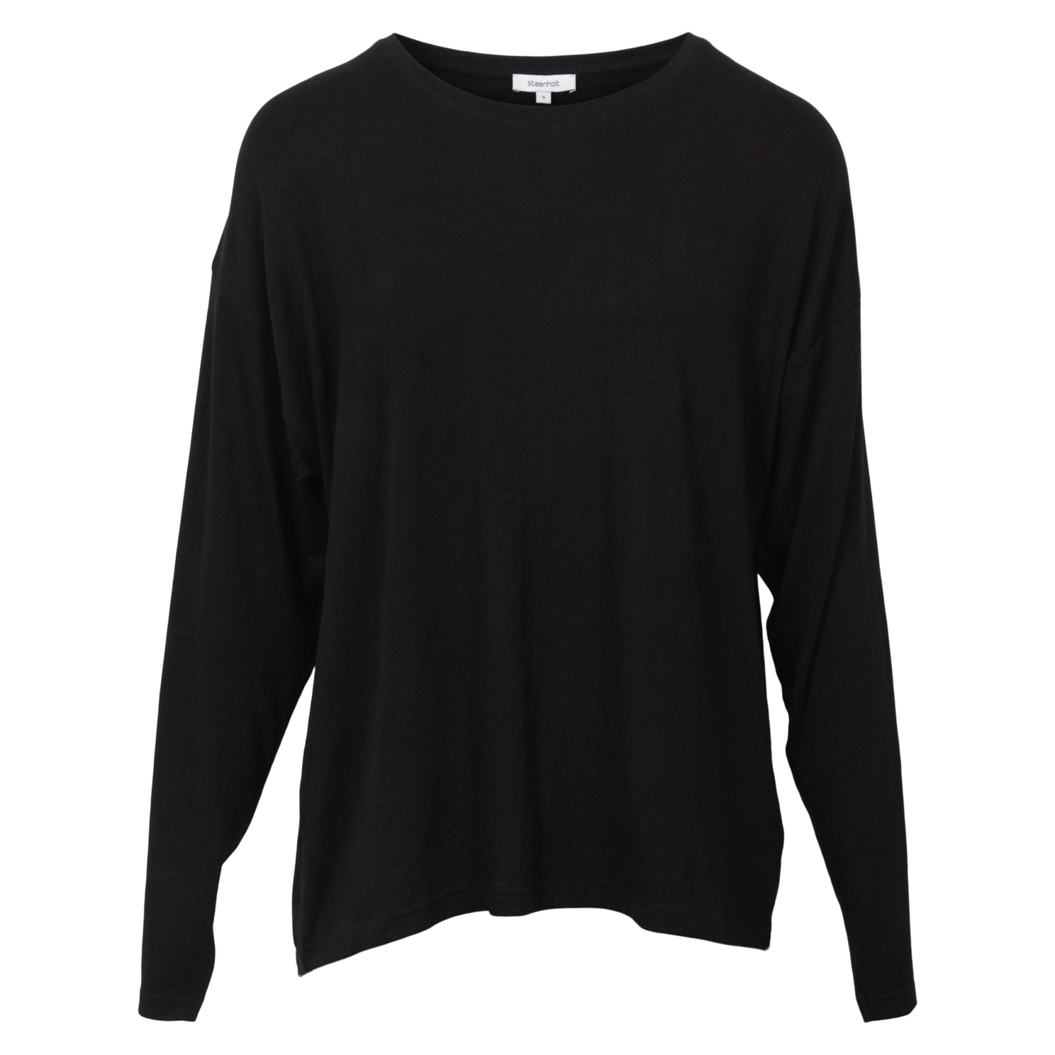 Steenholt Joan Dame Langærmet  -shirt Plus Size Black 48