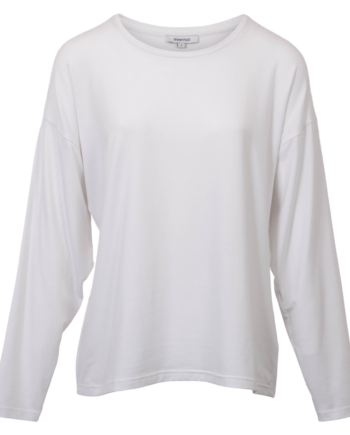 Steenholt Joan Dame Langærmet  -shirt Plus Size Bright White 52