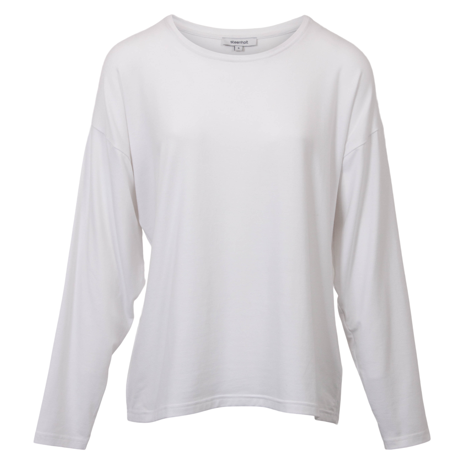 Steenholt Joan Dame Langærmet  -shirt Plus Size Bright White 52
