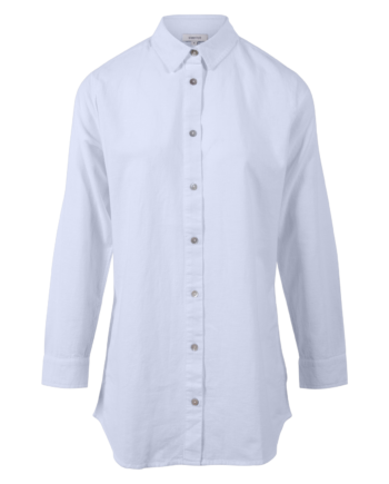 Steenholt Linett Dame Skjorte   Hørmix Plus Size Heavenly Blue 54