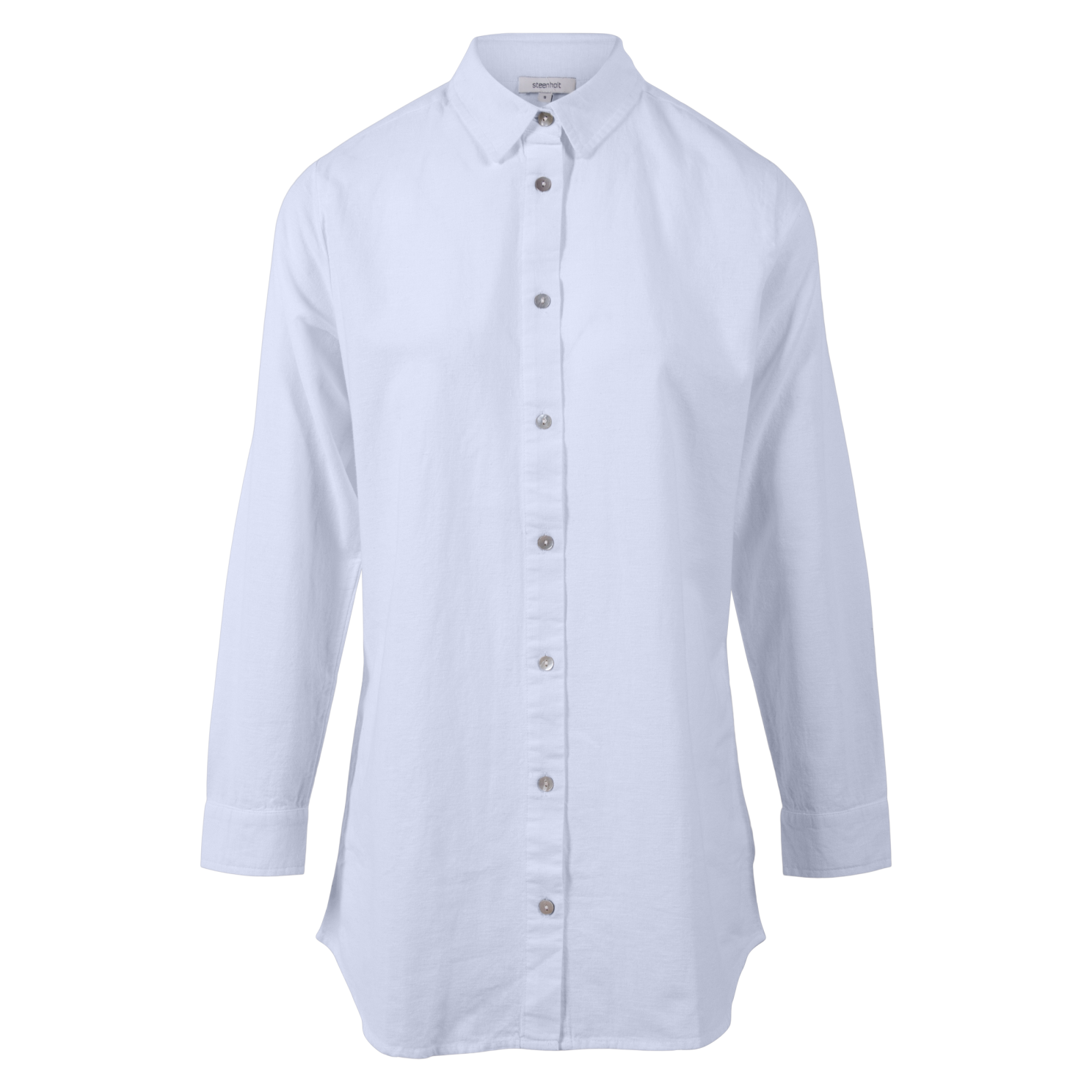 Steenholt Linett Dame Skjorte   Hørmix Plus Size Heavenly Blue 54