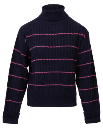 Steenholt Olivia Dame Striktrøje Plus Size Navy 50