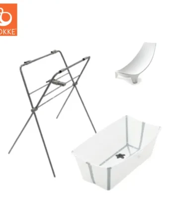 Stokke Flexi Bath Hvid Inkl  Grå Stativ