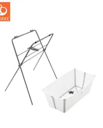 Stokke Flexi Bath Hvid Inkl  Grå Stativ