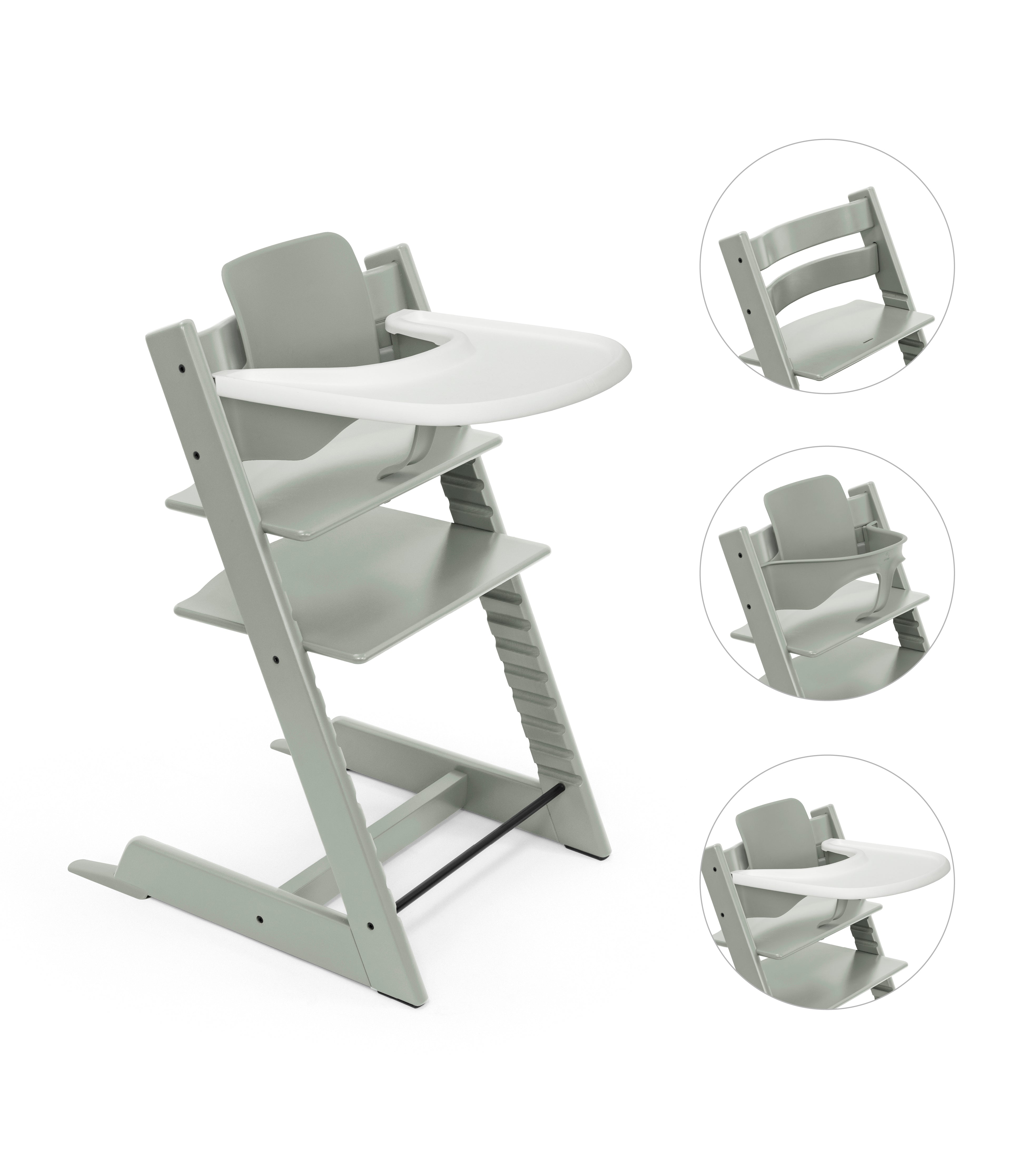 Stokke Tripp Trapp Bundle Højstol  Babyset Og Tray Glacier Green