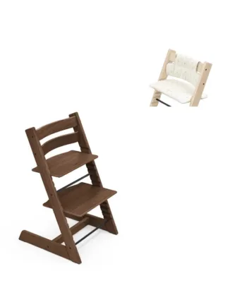 Stokke Tripp Trapp Stol Eg Inkl  Hynde Eg Sort   Nordic Grey