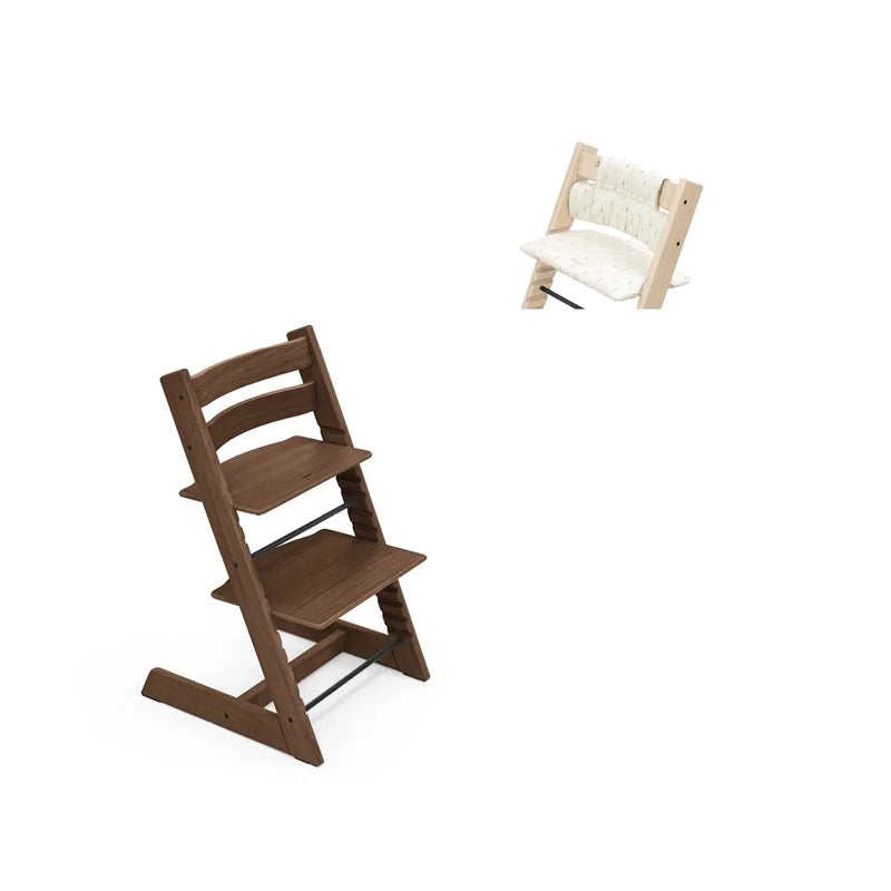 Stokke Tripp Trapp Stol Eg Inkl Hynde Eg Sort Nordic Grey