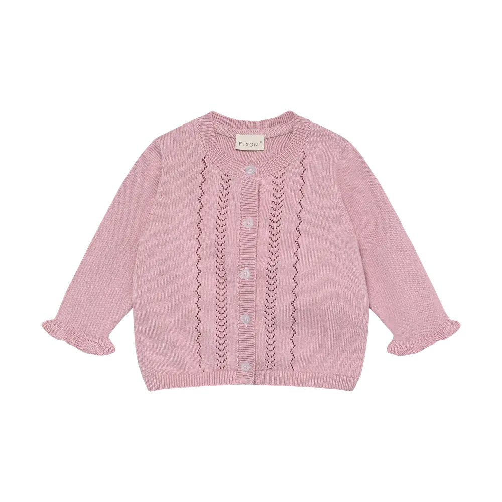 Strikket Cardigan Bleached Mauve 50