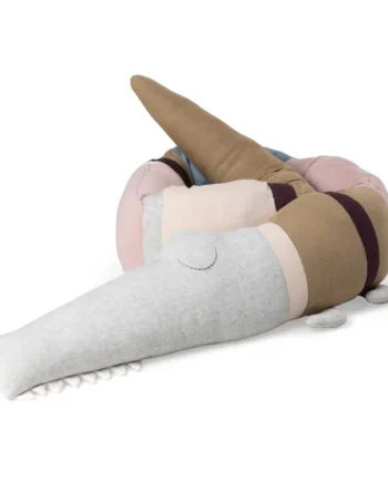 Strikket Pude  Sleepy Croc  Birchbark Rose Mix