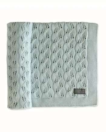Striktæppe  Bomuld  Eco Sage Green