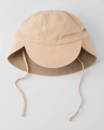 Sun Hat  Reversible  Peachy Summer Sandy Beach   -12m
