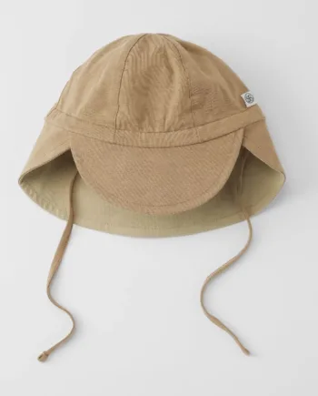 Sun Hat  Reversible  Peanut Brown Sandy Beach   -6m