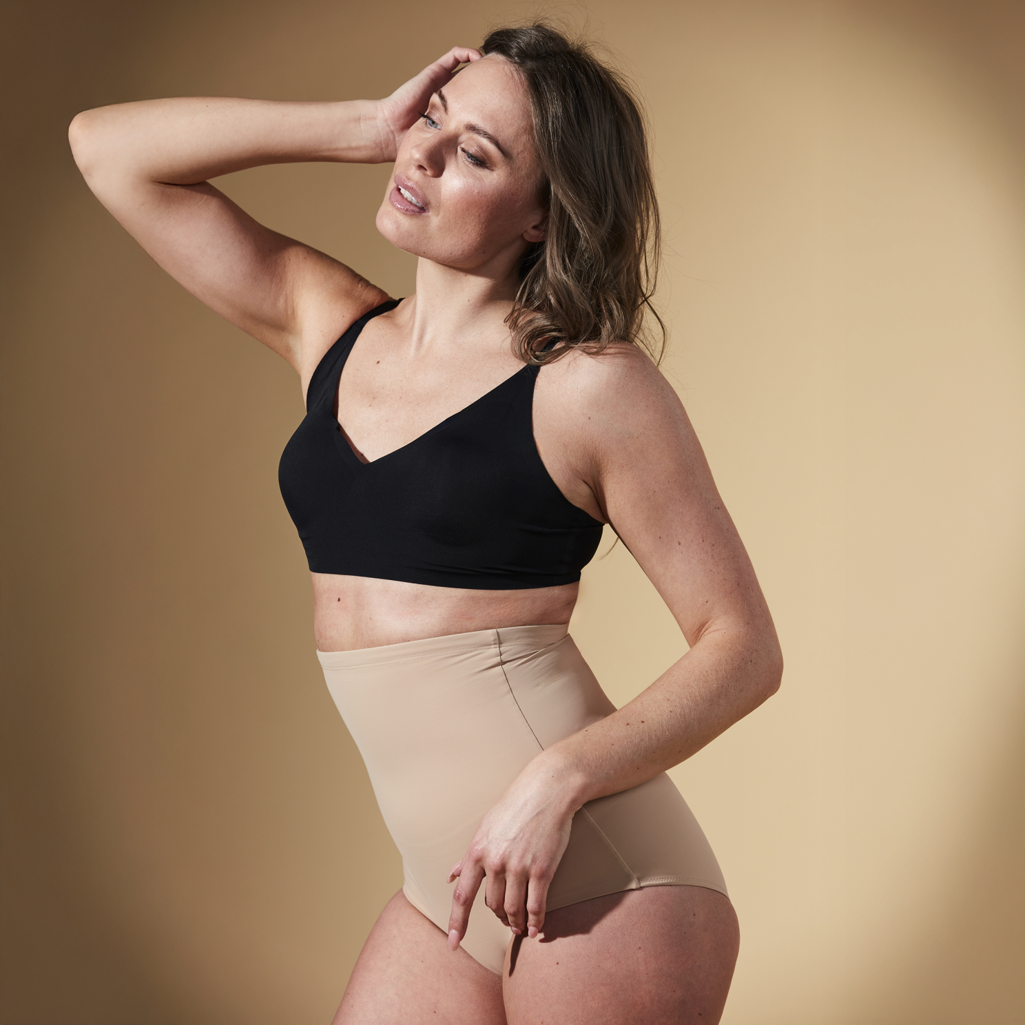 Support Hero Super High Waist Brief Dame Shapewear Beige