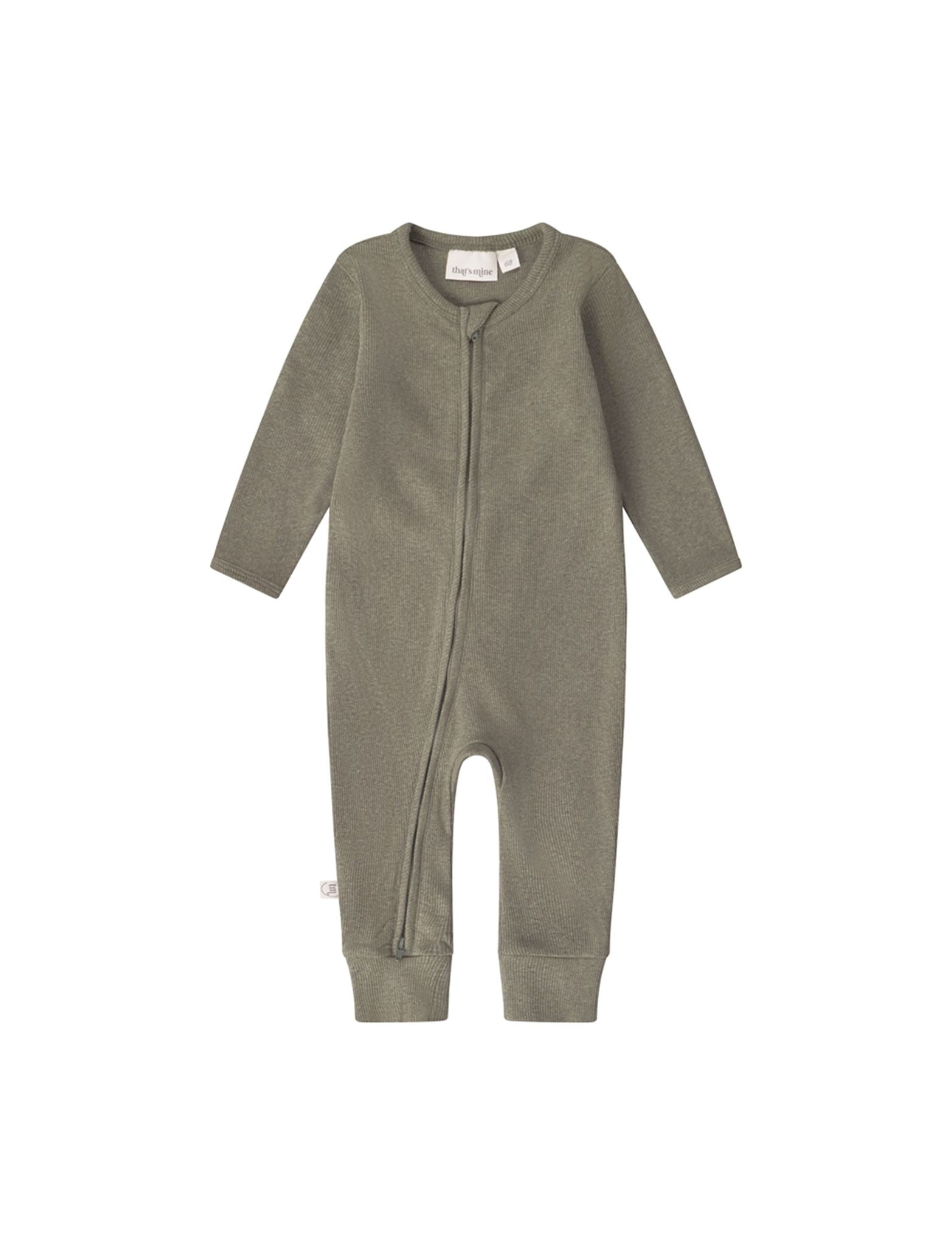 That Apos Mine Cathie Onesie Green Melange 50cm 0m