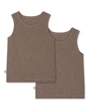 That Apos   Mine Cuno Tanktop  -pak Brown Melange 92cm 2y