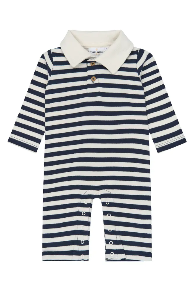 The New Siblings Volker Polo Heldragt Navy Blazer Striped 80