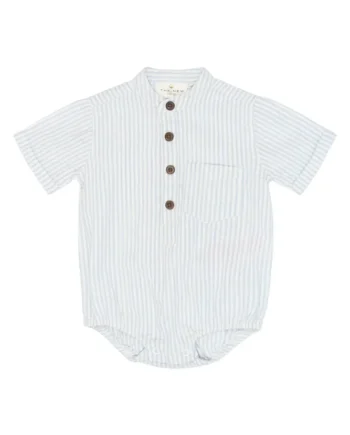 Toby Kortærmet Body Heather Striped 74
