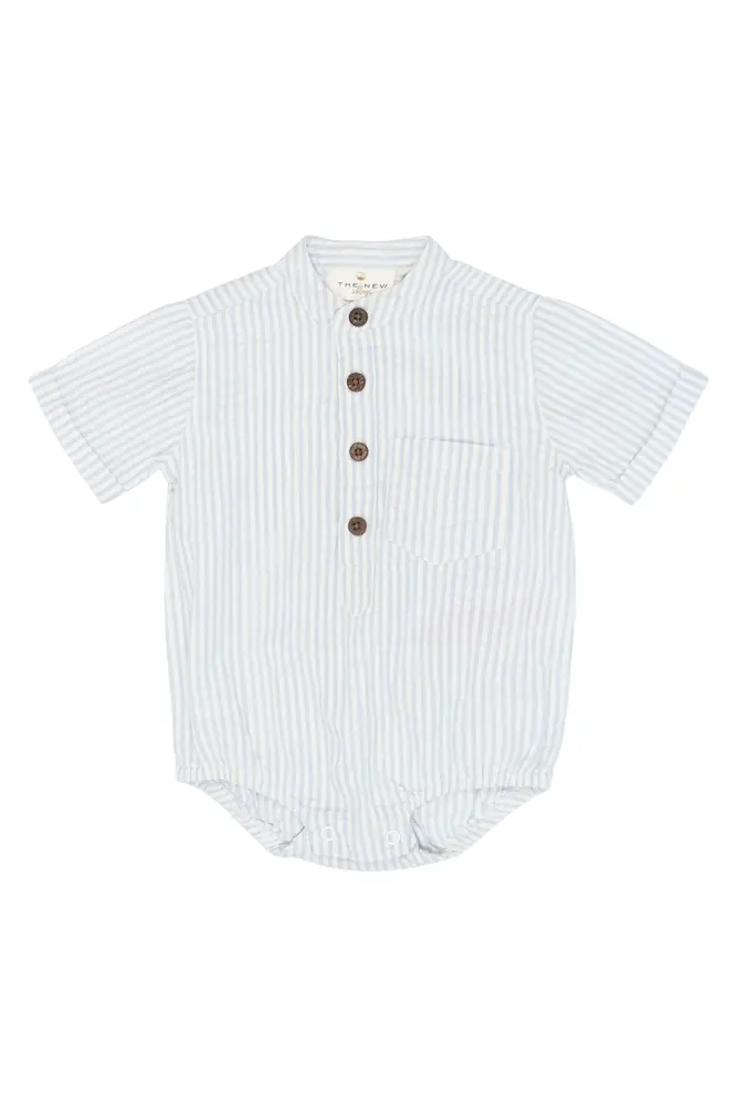 Toby Kortærmet Body Heather Striped 74