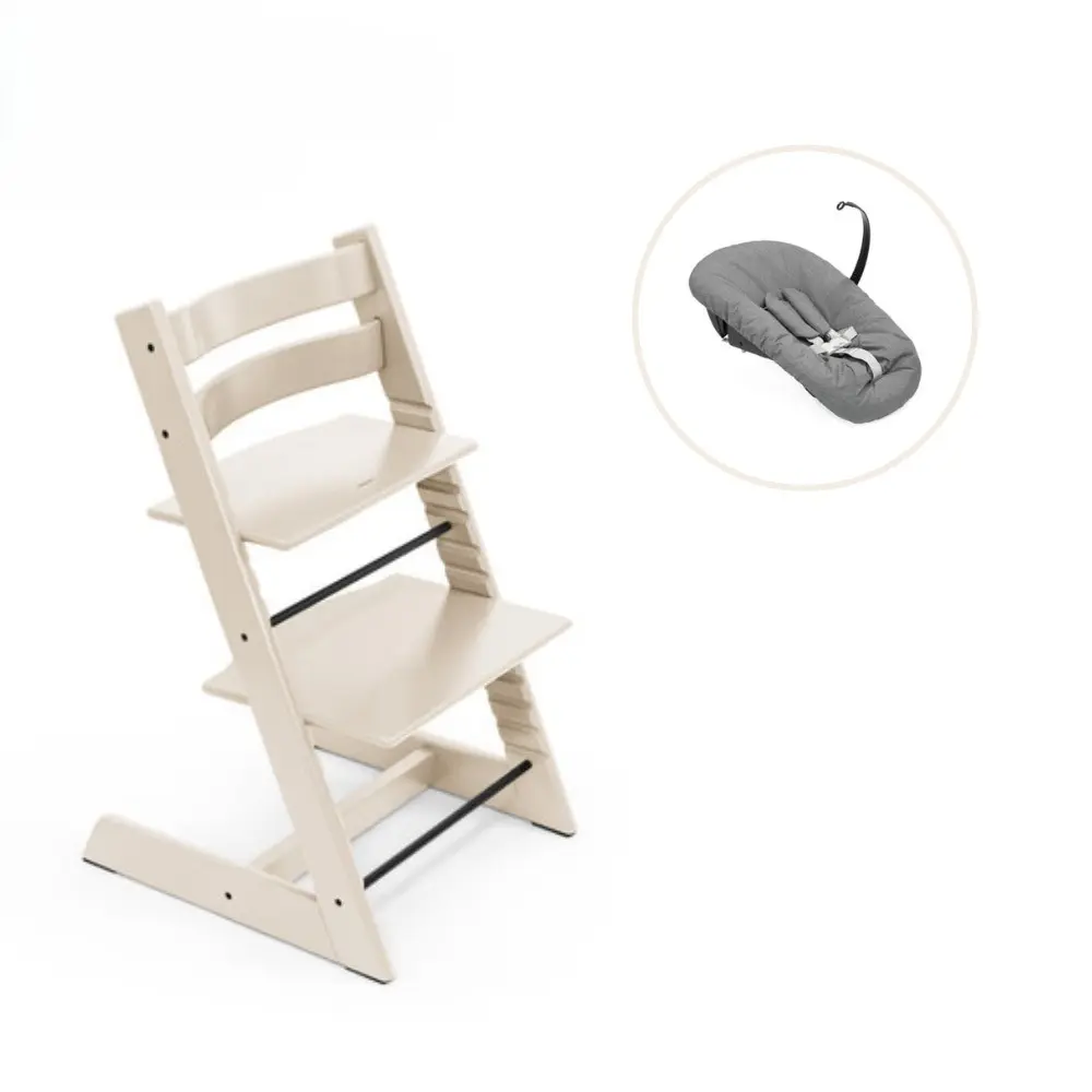 Tripp Trapp Højstol Bøg Inkl Newborn Sæt Vanilla White