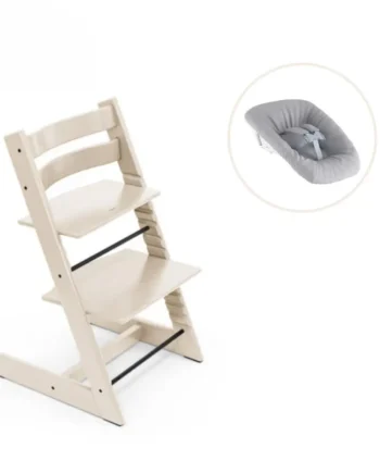 Tripp Trapp Højstol Bøg Inkl  Newborn Sæt Vanilla White