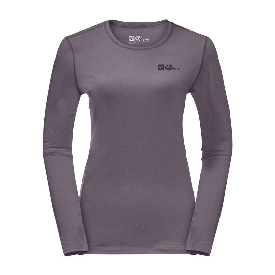 Trøje Til Dame Jack Wolfskin Sky Thermal Ls     Lilla  Xs      Tilbage