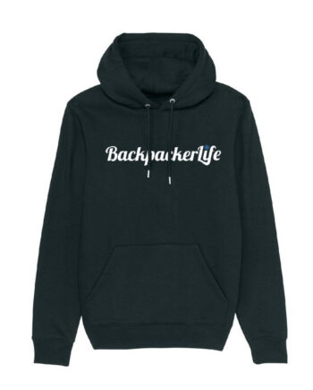 Trøje økologisk Og Recycled Backpackerlife Sort