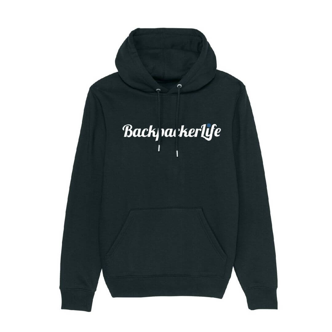 Trøje økologisk Og Recycled Backpackerlife Sort