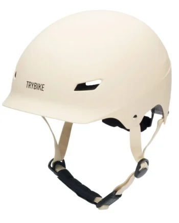 Trybike Cykelhjelm Med Retrolook Cremefarvet
