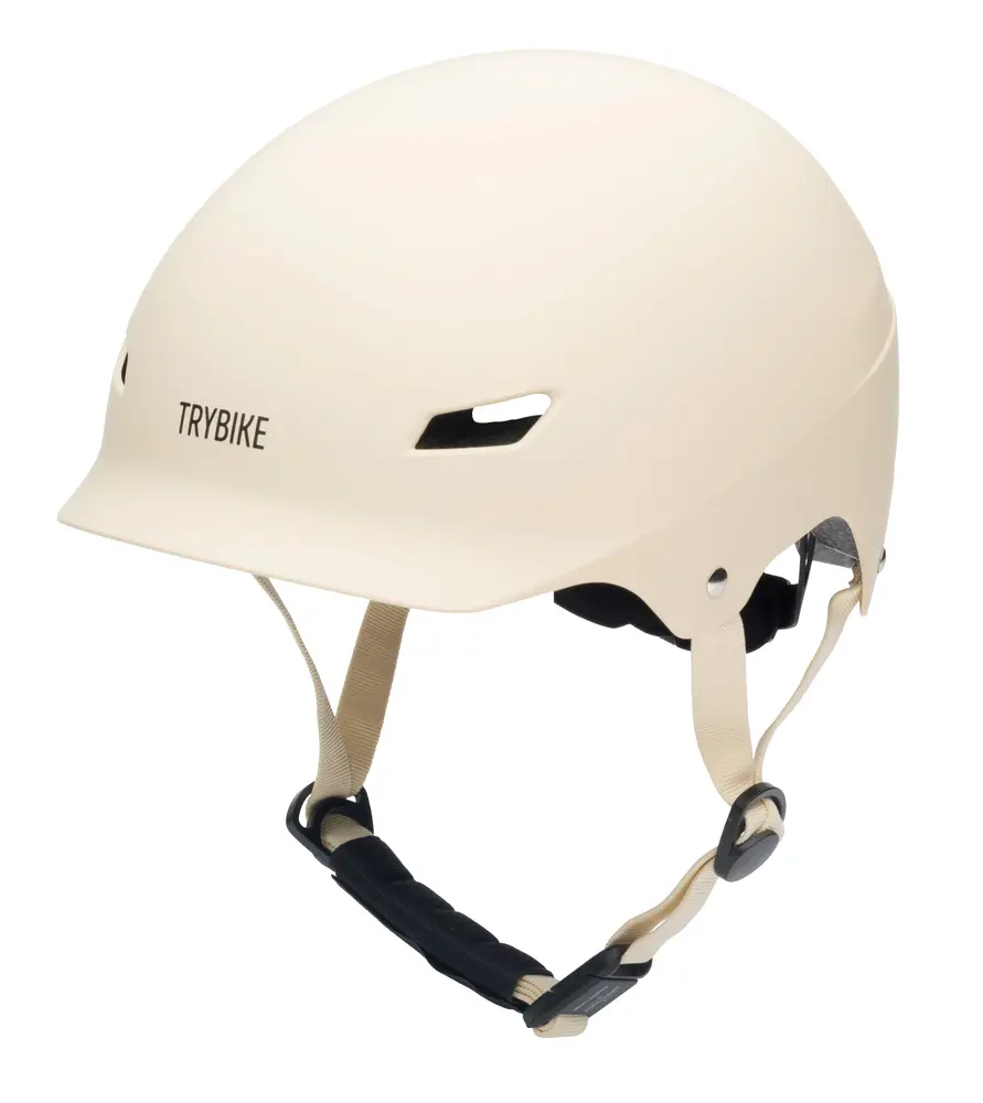 Trybike Cykelhjelm Med Retrolook Cremefarvet