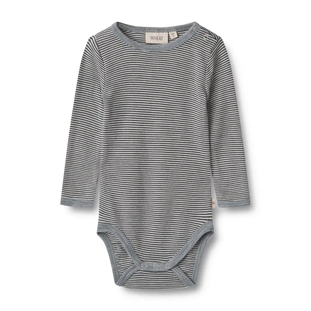 Uld Body Langærmet Lucca Navy Stripe 56