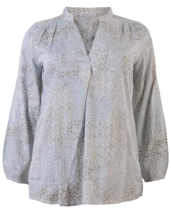 Vanting Dame Bluse Plus Size Print   54 56