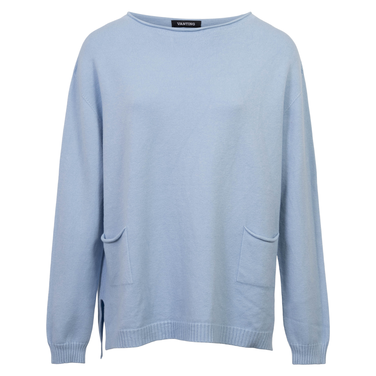 Vanting Dame Striktrøje Light Blue