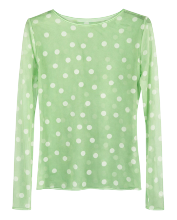 Vanting Dame Top   Mesh Green