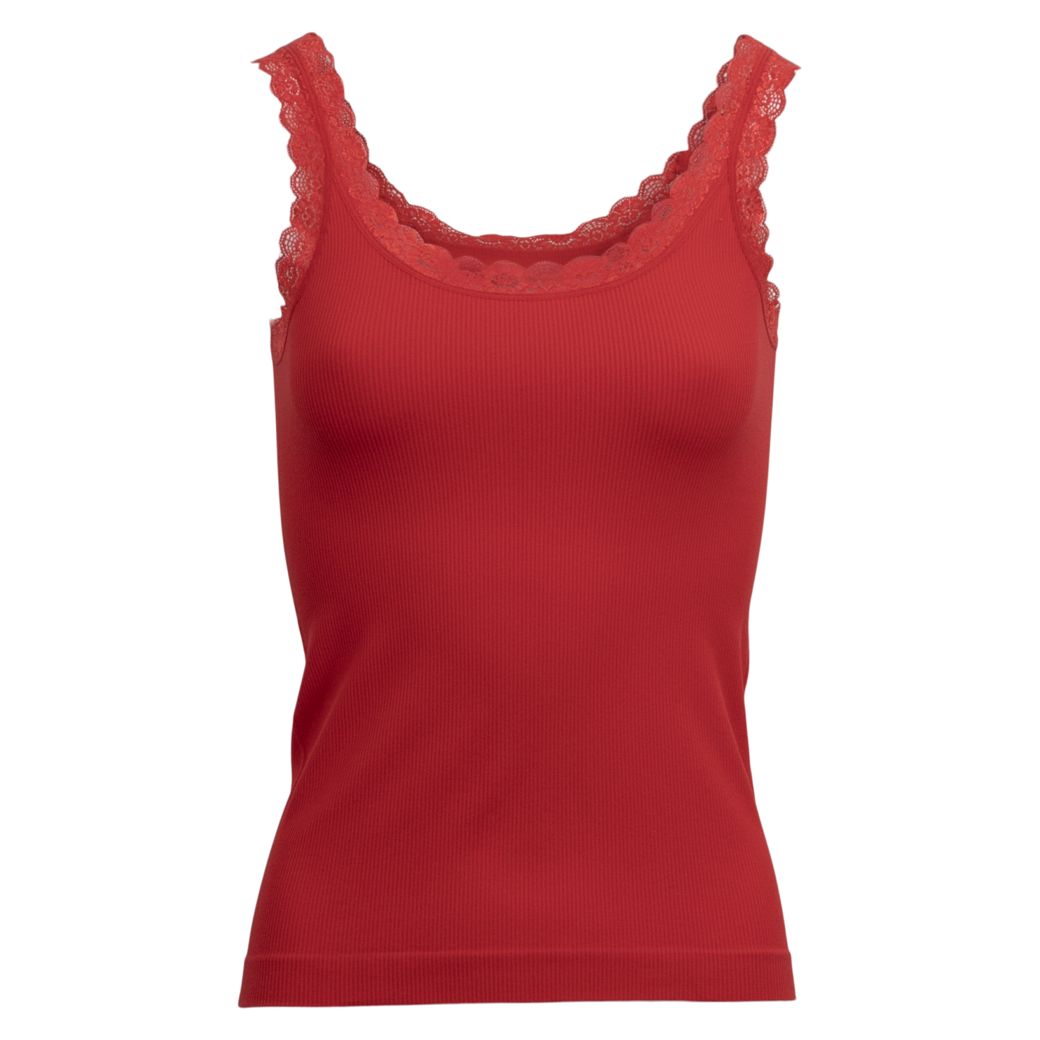 Vanting Dame Top Red Alen