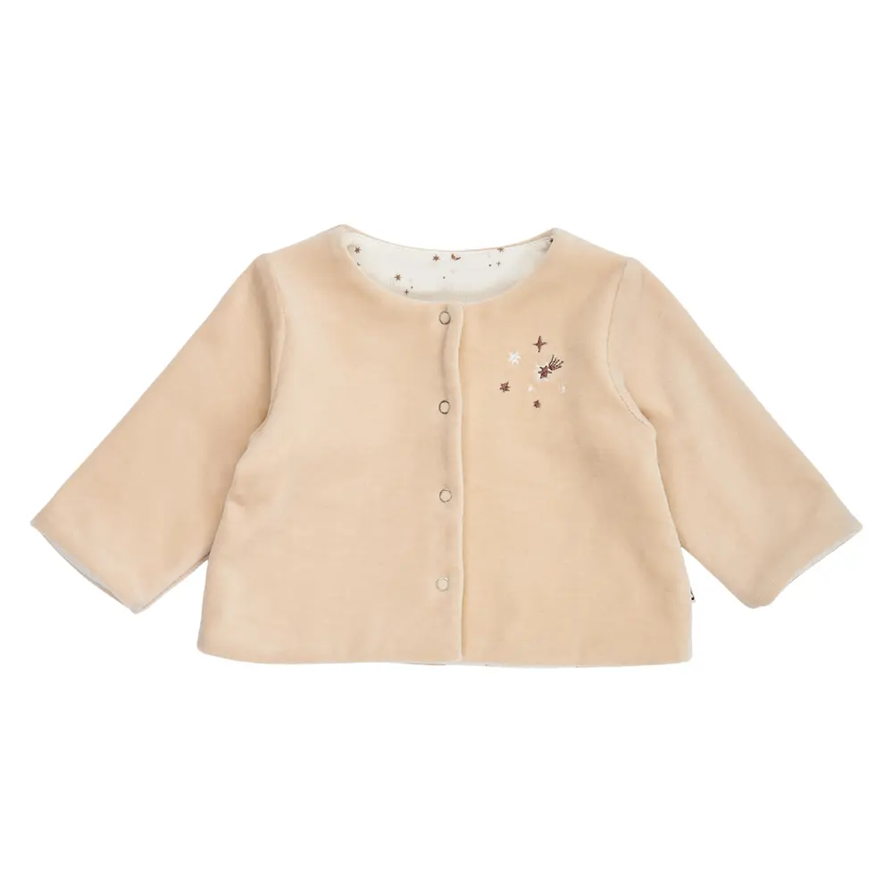 Velour Vendbar Jakke Oat 62