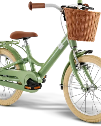 Youke Classic 16 Alu Legecykel Med Kurv Retro Grøn