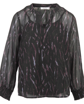 Zbyz Dame Bluse Plus Size Black Print 46 48