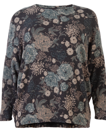 Zbyz Dame Bluse Plus Size Flower 50 52