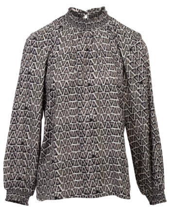 Zbyz Dame Bluse Plus Size Grey Black 54 56