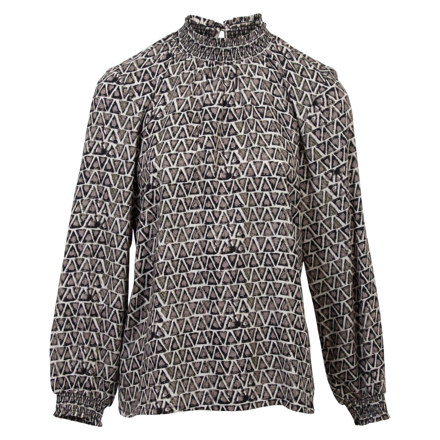 Zbyz Dame Bluse Plus Size Grey Black 54 56