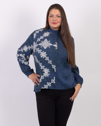 Zbyz Dame Bluse Plus Size Navy Sort 50 52