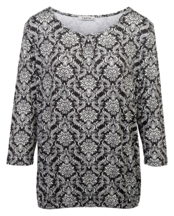 Zbyz Dame Bluse Print 33 Black White 50 52