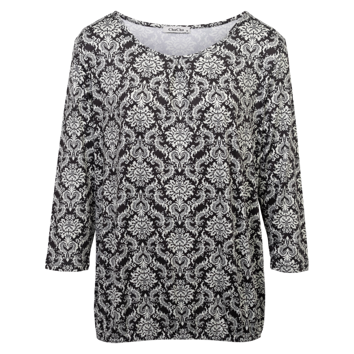 Zbyz Dame Bluse Print 33 Black White 50 52