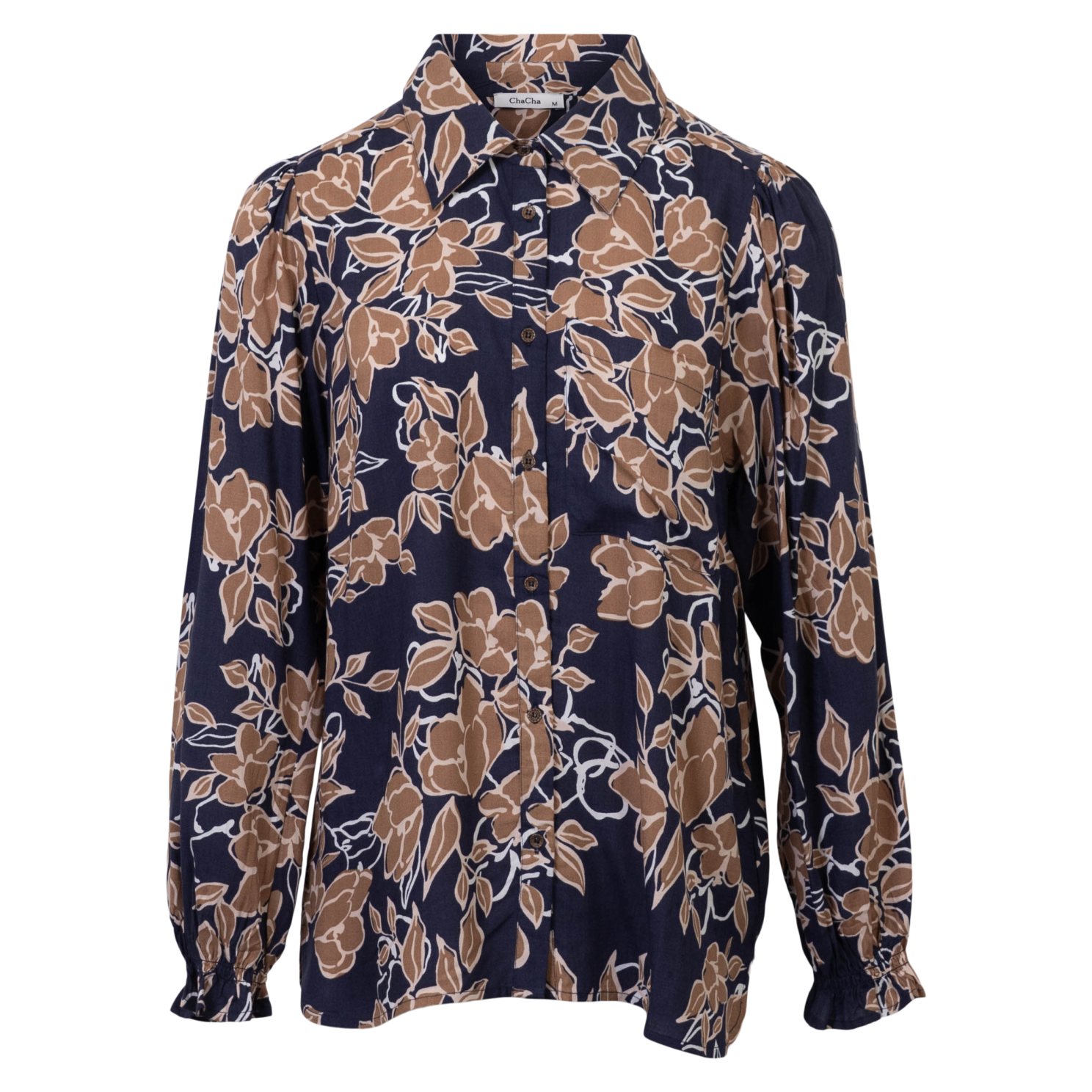 Zbyz Dame Skjorte Blue Beige Aop 54 56
