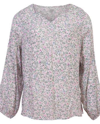 Zbyz Dame Skjorte Plus Size Navy Blomster 54 56