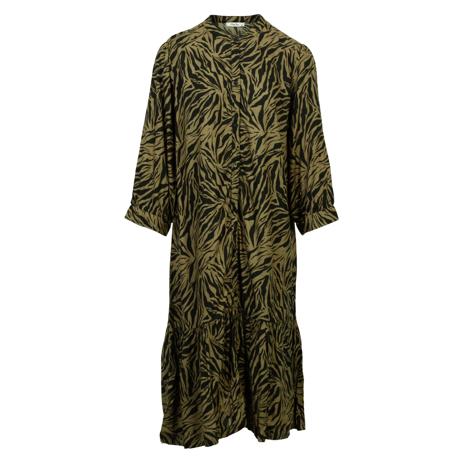 Zbyz Dame Tunika Plus Size Print   Khaki 54 56