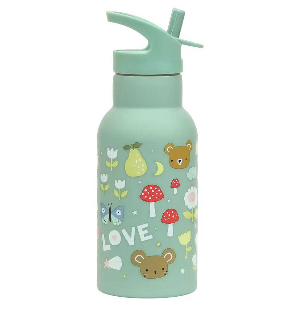 Little Lovely Company Stainless Steel Drink Bottle Joy